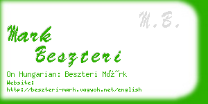 mark beszteri business card